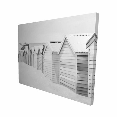 FONDO 16 x 20 in. Beach Cabins-Print on Canvas FO3337591